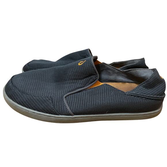 OluKai Men's 12 Charcoal Grey Nohea Mesh Slip-On Breathable Convertible Shoes - Picture 3 of 8